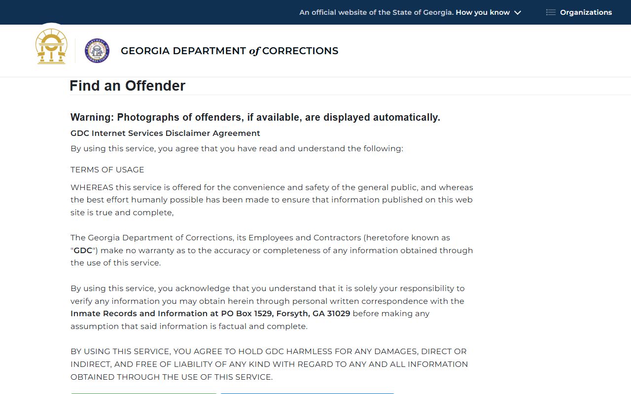 Brantley County arrest records Georgia Department of Corrections offender query