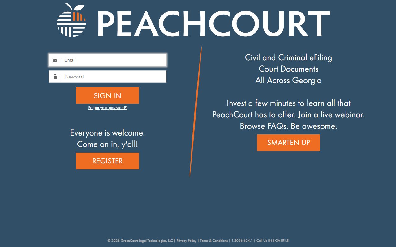 PeachCourt Georgia e-filing portal