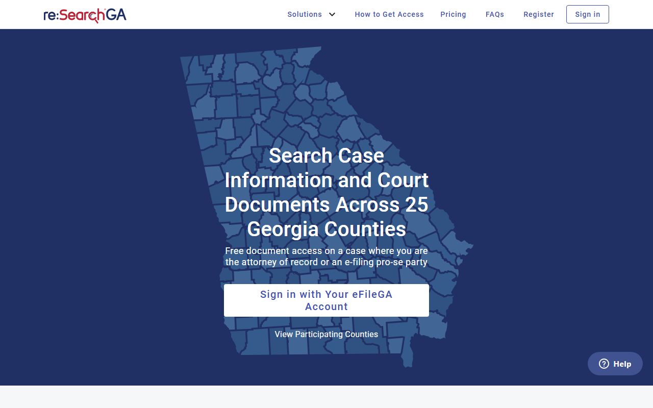 re:SearchGA case and document portal