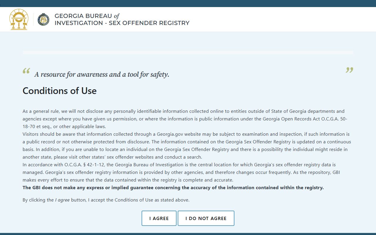 Brantley County inmate search GBI statewide sex offender registry