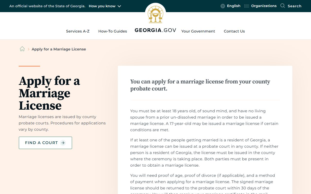 Brantley County marriage records Georgia.gov marriage license overview