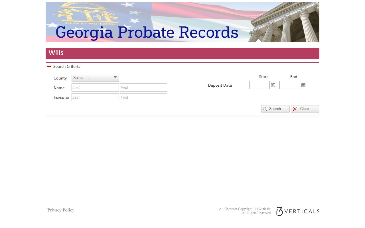 Brantley County probate records will search module