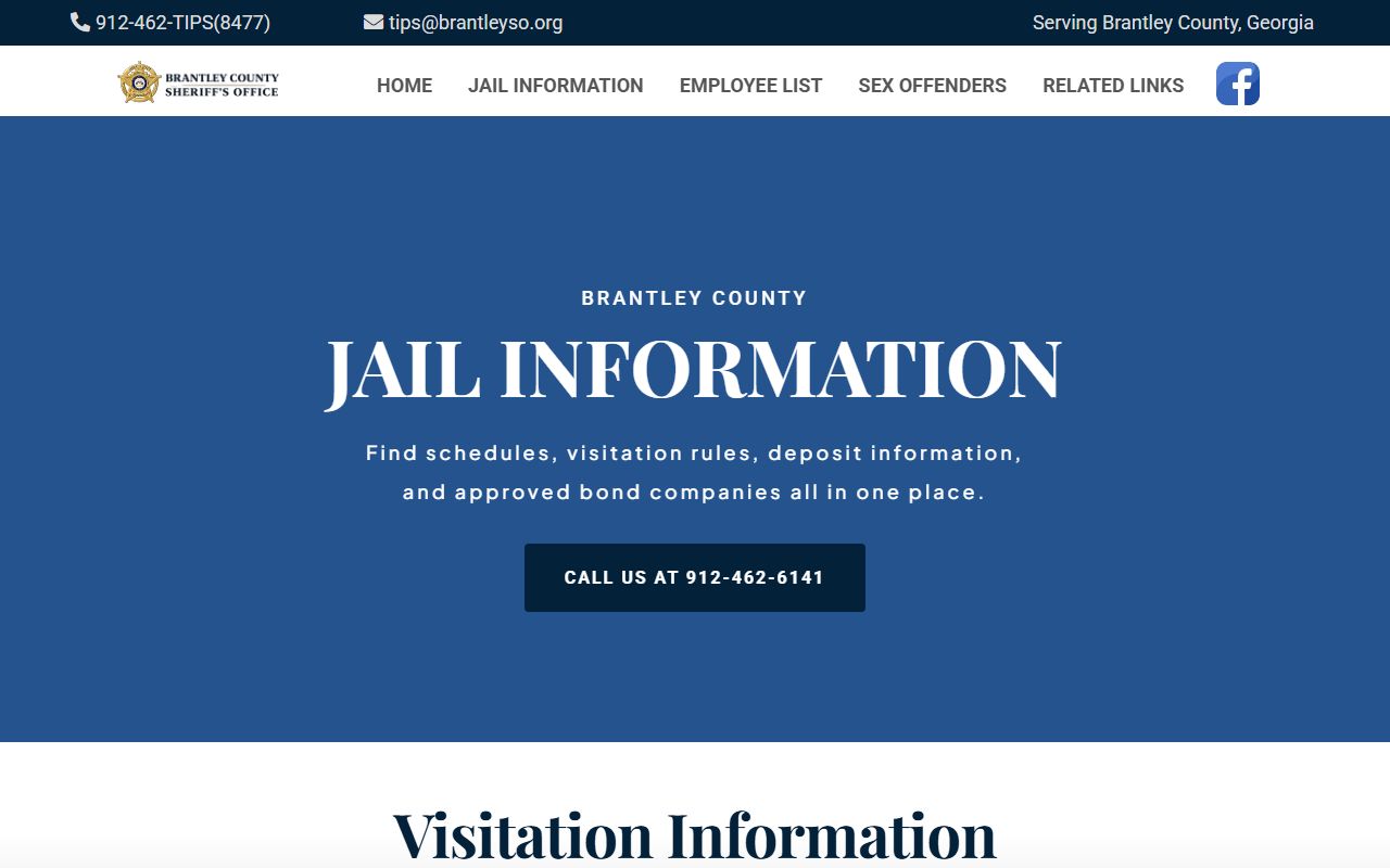 Brantley County warrant records sheriff jail information